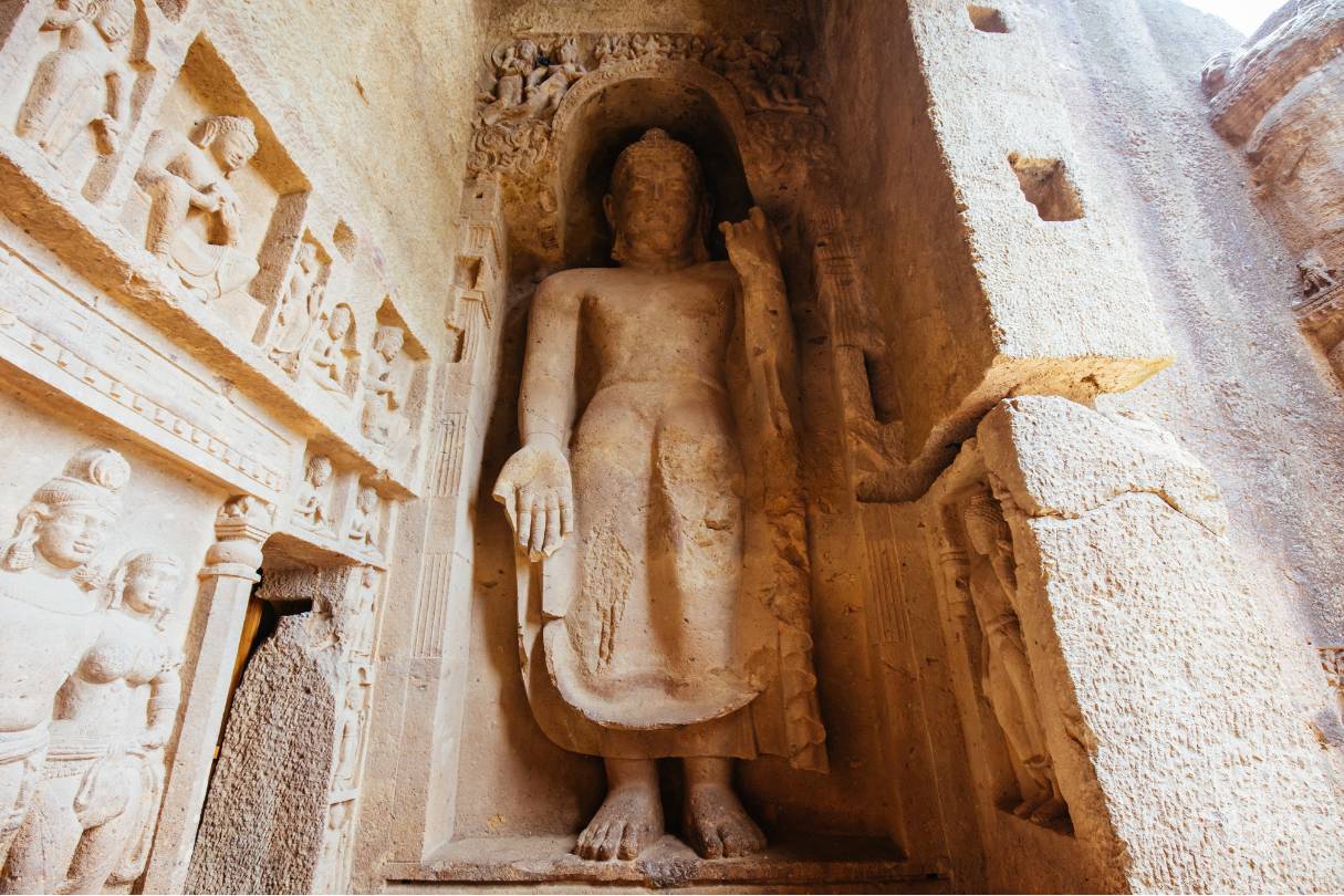 Kanheri Caves, included in the best historical Mumbai tours.
